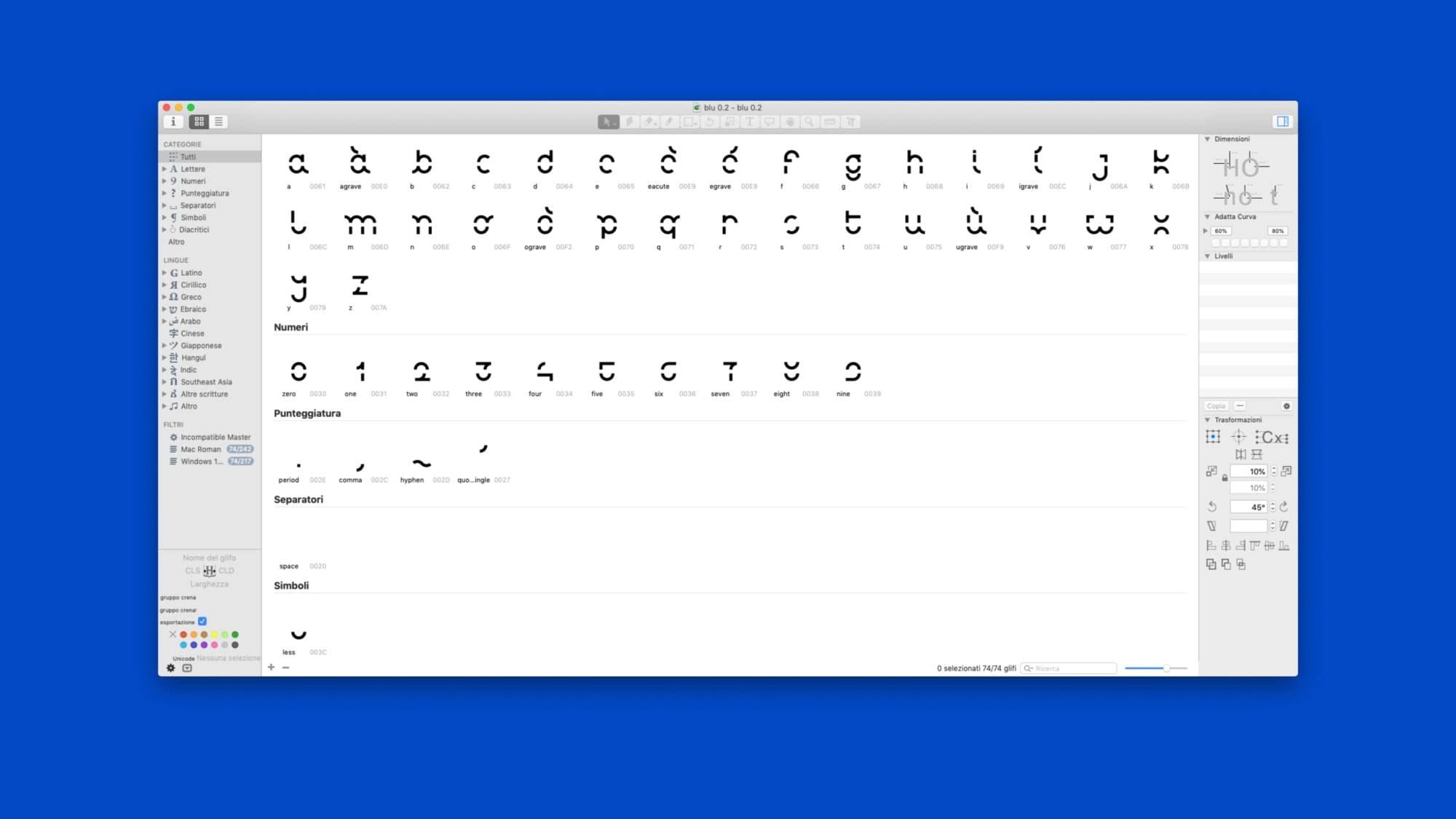 Font blu00001